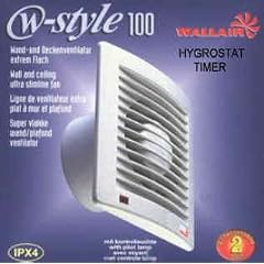 L�fter Ventilator W-Style Hygrostat Timer 100mm 95m�/h
