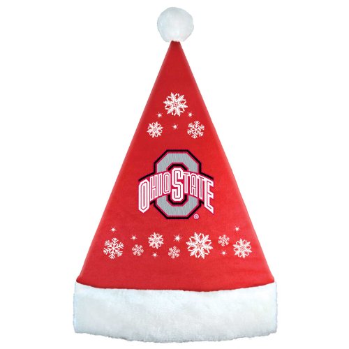 NCAA Ohio State Buckeyes Snowflake Santa Hat
