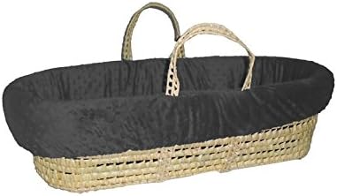 Bedding Heavenly Soft Moses Basket, Black
