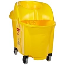 Rubbermaid FG759088 WaveBrake Institutional Combo Mopping System, 35 qt Capacity, 18.6" Length x 15.9" Width x 24.7" Height, Yellow