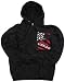 Dekline Salute Men's Hooded Zip Sweatshirt - Black / Red