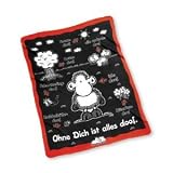 Sheepworld Fleece Decke Ohne Dich ist alles doof.
