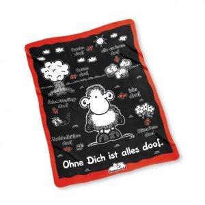Sheepworld Fleece Decke Ohne Dich ist alles doof.