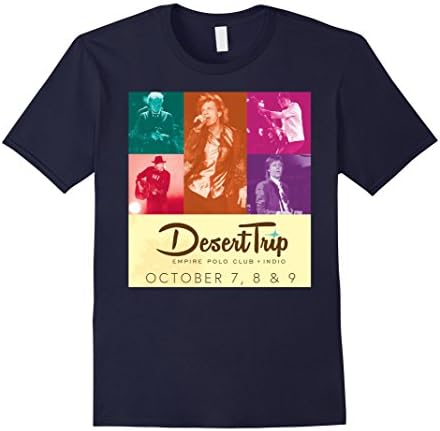 Men's Desert Trip 2016 Lineup TShirt Music Festival Wear Tee Shirt XL Navy