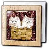 Kittens in the basket - 6 Inch Tile Napkin Holder