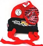 Cars Red 2 Piece Set - Toddler Boys Knit Hat & Mittens