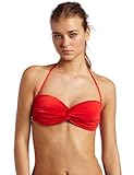 IMAGE OF Majestic Swim Women's Lana Bandeau Top, Poppy Red, Medium