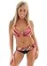 SeXy Halter Bikini 24th & Ocean Women Swim Suit Berry Print Small