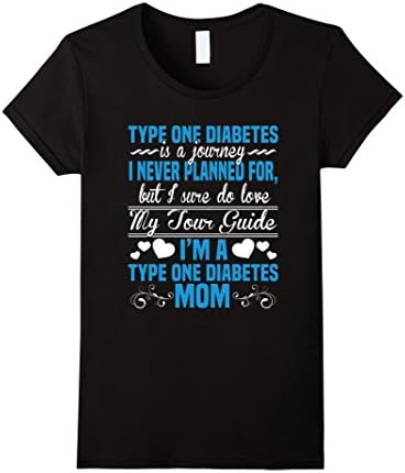Women's Type 1 Diabetes -Type 1 diabetes mom T shirt Medium Black