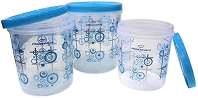 Princeware Twister Package Container, Set of 3, Blue