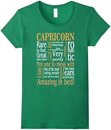 Women's Amazing Capricorn T shirt Large Kelly Green