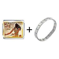 Pugster Gold Plated Egyptian-God Khepri Photo Italian Charm