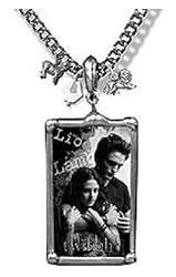 Twilight Image Charm Necklace Edward Holding Bella