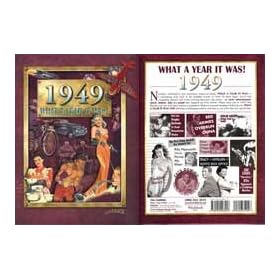1949 What a Year It Was Book - Nostalgic 60th Wedding Anniversary or 60th Birthday Gift