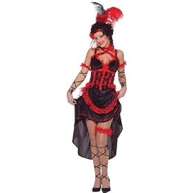Sexy Adult Womens Costumes Red Negroid Western Saloon Girl Showgirl Dress Costume Theme Party Outfit