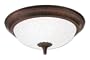 Good Earth Lighting G4315-ABZ-I Barrington One Light Flush Mount Ceiling Fixture with Scavo Glass Diffuser, Antique Bronze