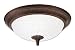 Good Earth Lighting Barrington One Light Flush Mount Ceiling Fixture with Scavo Glass Diffuser, Antique Bronze #G4315-ABZ-I