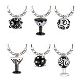 Contempo Wine Charms Black And White