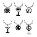 Contempo Wine Charms Black And White