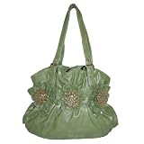 Belted Flower Hobo Handbag