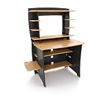 Legare 36-Inch Student Desk with Hutch, Wheat and Ebony