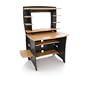 Legare 36-Inch Student Desk with Hutch, Wheat and Ebony