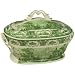Green and White Porcelain 14 Wide Tureen