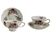 Gracie China Rose Chintz 8-Ounce Porcelain Tea Cup and Saucer with Gold Trim, Set of 2 Gift Boxed