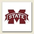 AbsorbaStone Coaster set~ Mississippi State University ~ 4 Tile Drink Coaster...