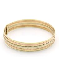 14K Yellow Gold 11mm Semanarios Set Of Seven 2.25 Diameter Bangle Bracelets