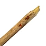 Amber Wand 01 Wood Yellow Orange Energy Healing Reiki Crystal Pagan Nature Gemstone Meditation 9.8
