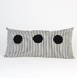 Glenna Jean Zelda Pillow - Rectangular ( stripe with 3 dots )
