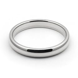 14K White Gold Men's & Women's Wedding Bands 3mm comfort-fit