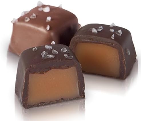 Sugar Free Caramels (Sea Salt Caramels - Dark Chocolate) (No-Melt Guarantee)