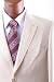 Men's Single Breasted 2 Button Beige Sport Coat w. Center Vent
