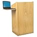 Oklahoma Sound 600-MO Aristocrat Floor Lectern, 25" Width x 46" Height x 20" Depth, Non Sound, Medium Oak