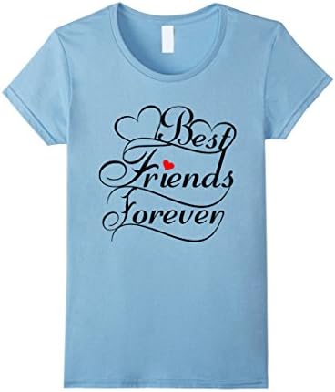 Women's Best Friends Forever BFF T-Shirt Large Baby Blue