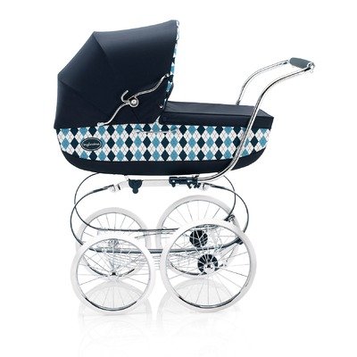 Classica Pram in Argyle / Blue