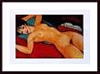 Art Poster Wood Framed Print - Nudo Disteso - Artist: Amedeo Modigliani- Poster Size: 23 X 31