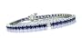 4.35Ct Genuine Sapphire Bracelet in 14Kt White Gold