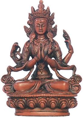 Small Chenrezi, red finish