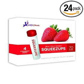 Strawberry sorbet - 6 Packs of 4 Squeezeups