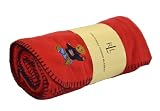 Polo Ralph Lauren Teddy Bear II Fleece Throw Blanket Red