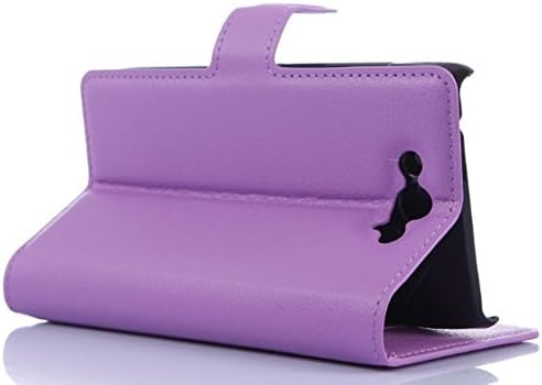 MOTO MAXX XT1225 Leather Case, [Kickstand Feature] [Perfect Fit]MOTO MAXX XT1225 Wallet Case, Luxury Wallet PU Leather Case Flip Cover Built-in Card Slots (Wallet Purple)