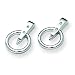 Sterling Silver and Diamond Earrings (Pair)