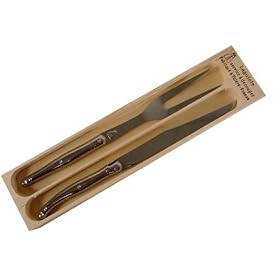Stainless Steel Handled Laguiole boxed set Carving set in wood gift box Pierre Dubost... by Laguiole