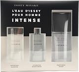 Leau Dissey Pour Homme Intense by Issey Miyake for Men. Set-Eau De Toilette Spray 1.3-Ounces & Aftershave Balm 1-Ounce & Shower Gel 1-Ounce