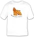 T-shirt with spaniel, dog, brown, American, american, cocker