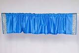 Blue Sari Rod Pocket / Pole Top Valance - Pair