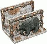 Black Bear Figurine Standing In Front Of Rustic Birch Bark Wood
Look Name Business Card Holder Display Stand 4